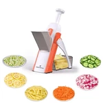 Safe Mandoline Slicer 5 1 Vegetable Cutter, Strips Julienne Dicer Adjustab.... Fixed Price $60.80.