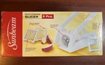 Sunbeam 9-PIECE Vegetable Fruit Stainless Steel Blades Slicer (model #63017). Fixed Price $14.98.