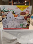 Vtg Express Gourmet Hand Food Processor Complete Set Open Box - Unused. Fixed Price $15.00.