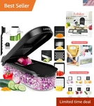 Mandoline Slicer For Kitchen - Vegetable Chopper, Onion Potato Food Veggie Fr.... Fixed Price $39.11.