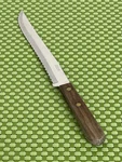 Robinson Stainless Steel Serrated Slicer Knife 8" Blade Wood Handle - 12 1/2". Fixed Price $12.89.
