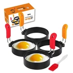 Yubng Rings For Frying EGGS,4 Pack Non-stick 3.5INCH, Orange. Fixed Price $19.54.