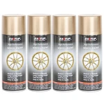 4 Cans Metallic Gold Acrylic Car Wheel Paint-brilliant Finish High Durability. Fixed Price $53.99.