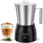 Electric Milk Frother Steamer 17OZ Stainless Steel 4-IN-1 Secura F280R. Fixed Price $89.99.
