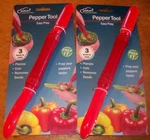 Lot 2 Jokari Pepper Tool Easy Prep 3 In 1 Multi Use Pierce Cut Remove Seeds. Fixed Price $10.49.