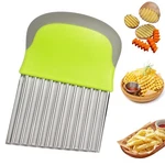 Fantexy Crinkle Cutter For Veggies Potato Universal, Gray Green. Fixed Price $20.59.