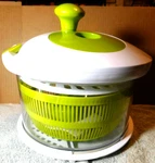 The Sharper Image Salad Spinner Mandoline Slicer Green & White Interchangeable. Fixed Price $10.23.