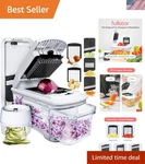Effortless Kitchen Prep With Black/white Xl Vegetable Chopper & Mandoline Slicer. Fixed Price $56.69.