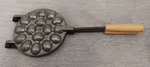 Vtg Walnut Cookie Mold Maker Non-stick Oreshki Wood Handles 16 Pieces Nice Clean. Fixed Price $25.00.