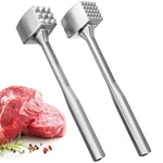 Meat Tenderizer Tool, Heavy Duty Pounder, For Steak Veal Chicken, Silver. Fixed Price $14.30.