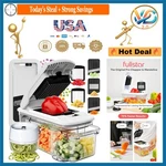 Xl Vegetable Chopper & Mandoline Slicer 6-IN-1 Food Prep Tool Black/white. Fixed Price $68.59.