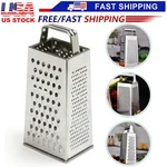 Kitchen Stainless Steel 4-SIDED Box Food Grater Vegetable Cheese Slicer Shredder. Fixed Price $223.59.