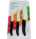 Kyocera Ceramic 3 Pc Kitchen Knife Set (paring, Utility, & Santoku) Nib. Fixed Price $65.99.