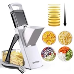 Safe Mandoline Slicer For Kitchen, 6 1 Vegetable Chopper, French Fry Cutter. Fixed Price $92.22.