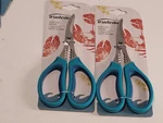 Trudeau Maison Seafood Shears Stainless Steel With Tropical Blue Handles 2 Pack. Fixed Price $11.69.