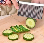 2PCS Crinkle Veggie Potato Chip Cutter With Wavy Blade French Fry Kitchen Tool. Fixed Price $9.45.