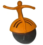 Antevanilla Orange Acrobat Pizza Cutter Art: A218 Unicyclist Circus Rare Htf. Fixed Price $8.49.
