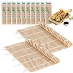 10PCS Sushi Rolling Mat 9.5"X9.5" Durable With Tightly-bound. Fixed Price $30.46.