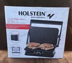2 Slice Panini Press + 180 Grill Holstein Housewares Nib Non Stick. Fixed Price $29.95.