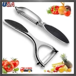 2PC Stainless Steel Vegetable Fruit Peeler Non Slip Handle Potato Carrot. Fixed Price $9.59.