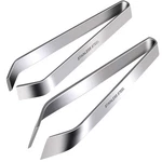 Zaugontw Fish Bone Tweezers, Professional Stainless Steel Flat And Silver. Fixed Price $10.52.