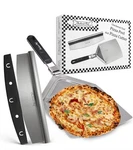 Checkered Chef 13"X15" Pizza Cutter And Peel Set - Stainless Steel Rock. Fixed Price $26.99.