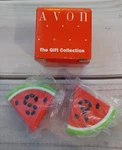 Avon - Watermelon Slice Salt Pepper Shaker Set Brand New W/ Box Vintage. Fixed Price $14.99.