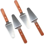 4 Pcs Stainless Steel Pizza Servers With Wooden Handle, Triangular Sp. Fixed Price $19.99.