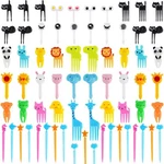 106PCS Food Picks For Kid,fun Cute Mini Reusable Cartoon Animal Fruit Toothpick. Fixed Price $8.99.