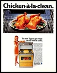 1969 Tappan Gas Range Vintage Print Ad Chicken Dinner Housewife Kitchen Food 60S. Fixed Price $8.99.