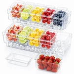Condiment Container 2 Pcs Chilled Plastic Taco Bar Serving Set Lifewit Lids Tray. Fixed Price $59.99.