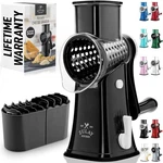 Zulay Kitchen Rotary Cheese Grater 5 Blade Shredder - Manual Hand Crank. Fixed Price $39.98.