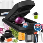 12-BLADE ALL-IN-1 Vegetable Chopper, Mandoline Slicer, Dicer, Spiralizer, Contai. Fixed Price $52.03.