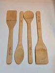 Lot Of (4) Pampered Chef Wooden Utensils; 12". Fixed Price $14.99.