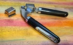 Kitchenaid Gourmet Garlic Press Black 7.5 In, Removable Basket Stainless Steel. Fixed Price $9.87.