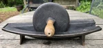 Antique Herb Grinder Cast Iron With Trough And Grinding Disc, Boat-shaped. Fixed Price $170.00.