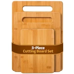Bamboo Cutting Set - 3 Piece Reversible Wood For Kitchen.... Fixed Price $18.08.