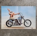 Vintage Easyriders David Mann 69 Centerfold Magazine Gatefold Shovelhead Chopper. Fixed Price $29.99.