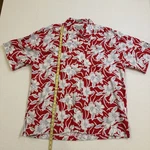 Cutter & Buck Men's Xl Red Hawaiian Floral Ss Button Reyn Amelia Island Golf. Fixed Price $23.58.