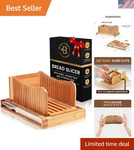 Foldable Bread Loaf Slicer With Built-in Crumb Tray Space-saving Kitchen Tool. Fixed Price $62.67.