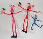 Vtg Bendy Bunnies Easter Unlimited Amscan 12" 5.5" Rabbits Stocking Stuffers. Fixed Price $23.99.