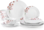 Annie Floral Dinnerware Set For 4 - 12 Piece Microwave & Dishwasher Safe. Fixed Price $127.99.