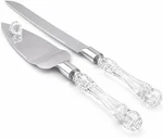 Adorox Cake Knife And Server Set Acrylic Stainless Steel. Fixed Price $14.01.