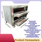 220V Stainless Steel Double Layer Electric Baking Oven Commercial Pizza. Fixed Price $1128.94.