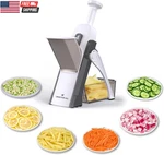 Safe Mandoline Slicer 5 1 Vegetable Chopper Food Potato Cutter, Strips Julien. Fixed Price $60.53.