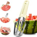 Watermelon Cutter, 3-IN-1 Fork Slicer, Stainless Steel Popsicle Maker. Fixed Price $16.65.