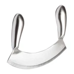 Winco KCC3 Stainless Steel Mezzaluna Knife. Fixed Price $31.77.