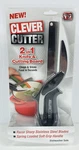 Clever Cutter 2 1 Knife Cutting Board Scissors Chops & Slices Food New. Fixed Price $11.45.