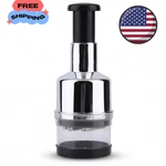 Manual Food Chopper Hand Press Vegetable Cutter Onion Garlic Slicer Tool. Fixed Price $10.99.