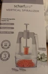 Scharfpro Vertical Spiralizer Stainless Steel 3 Blades White Gray. Fixed Price $15.00.